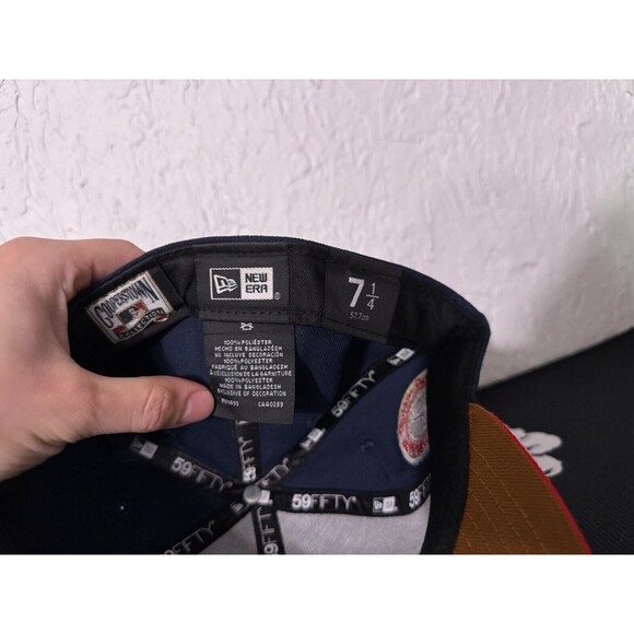 7 1/4 Boston Red Sox HATCLUB Samuel Adams Beer Pack Fitted Hat Navy Blue Red Sam - Picture 8 of 8